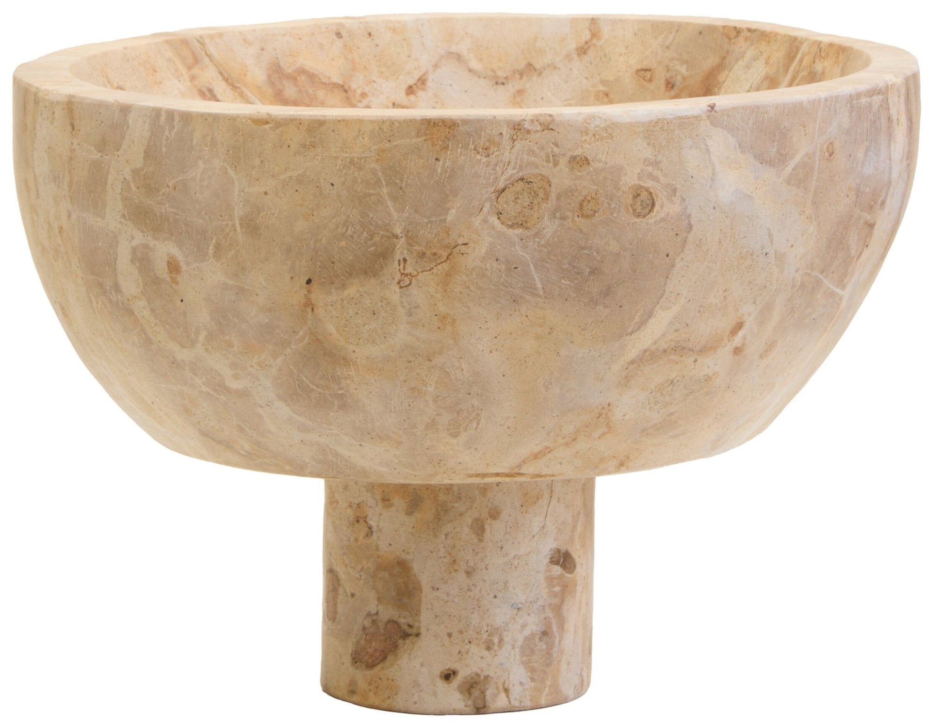 Santino Chocolate Marble Pedestal Bowl | Luxury Home Accessories | Heulog Glow