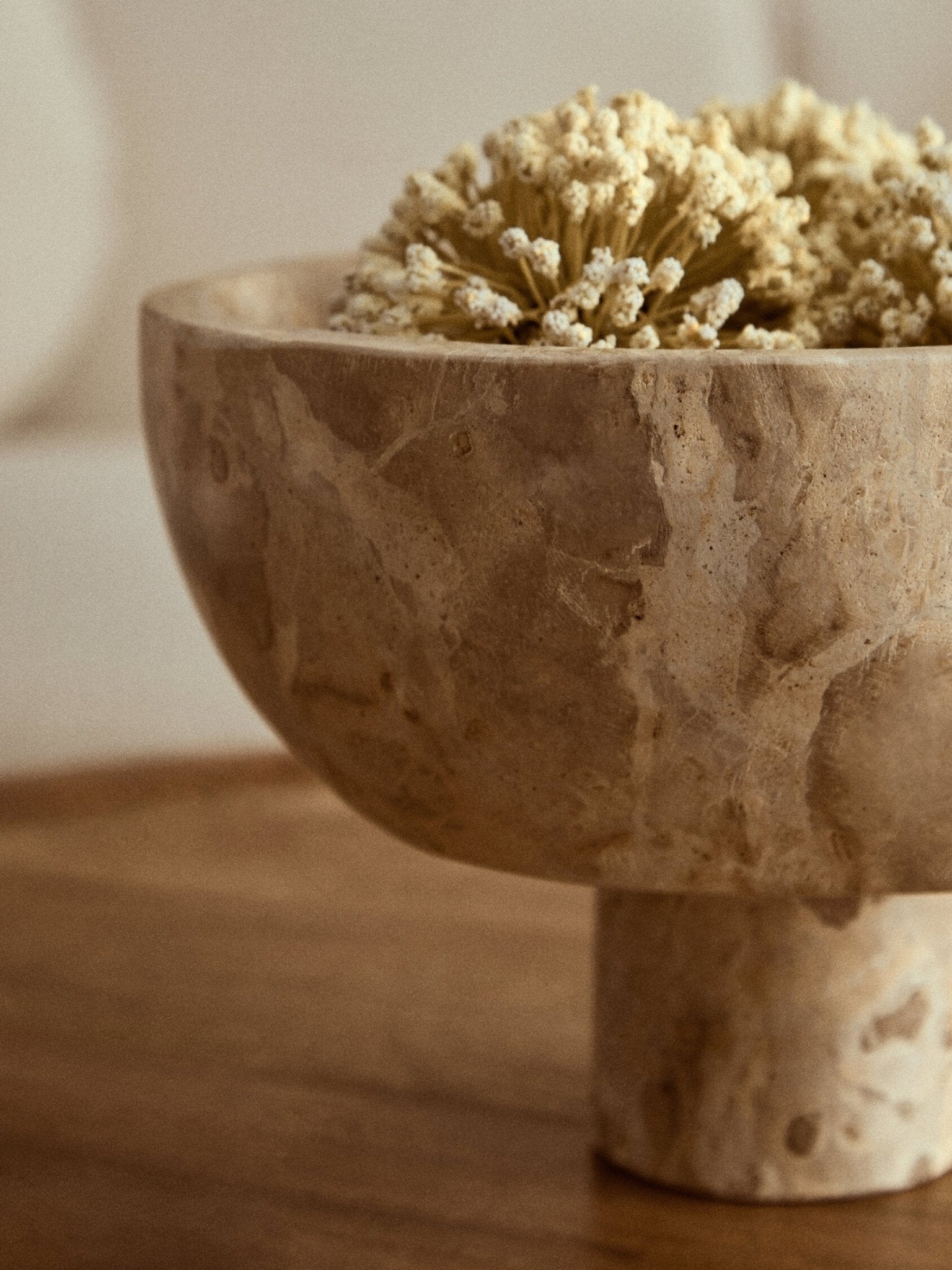 Santino Chocolate Marble Pedestal Bowl | Luxury Home Accessories | Heulog Glow