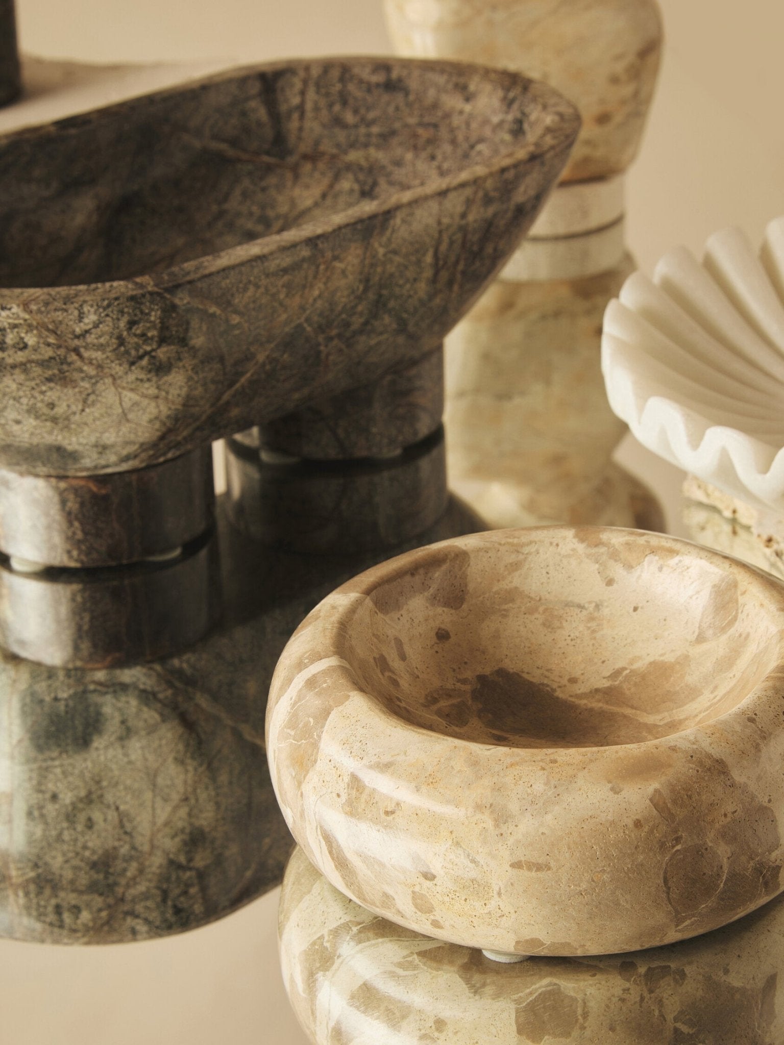 Santino Chocolate Marble Trinket Bowl | Luxury Home Accessories | Heulog Glow