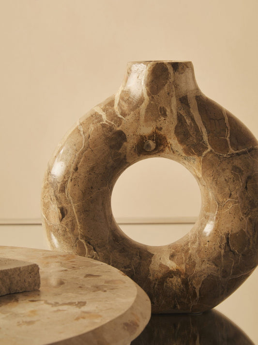 Santino Chocolate Marble Vase | Luxury Home Accessories | Heulog Glow