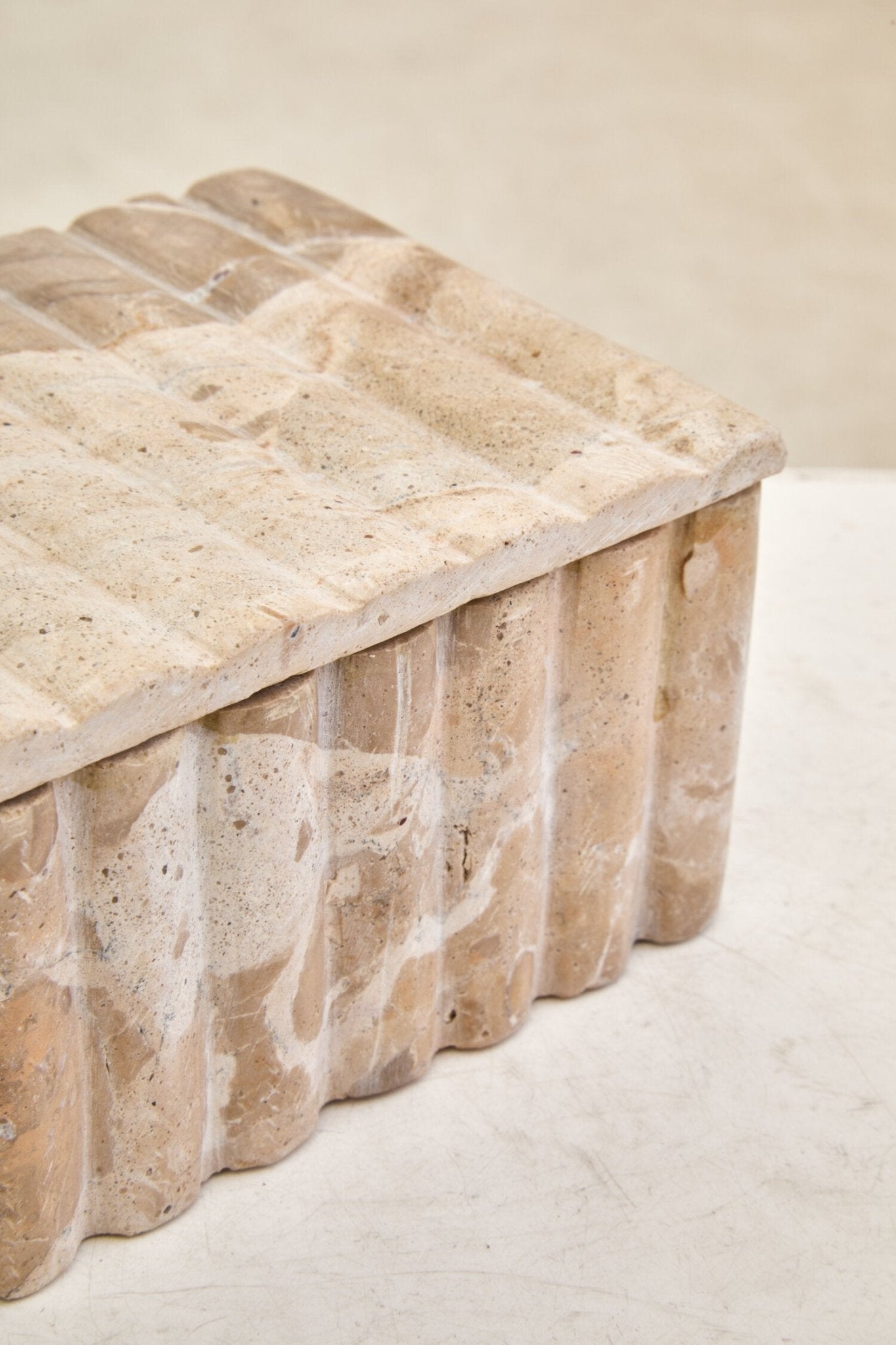 Santino Rectangular Chocolate Marble Box | Luxury Home Accessories | Heulog Glow