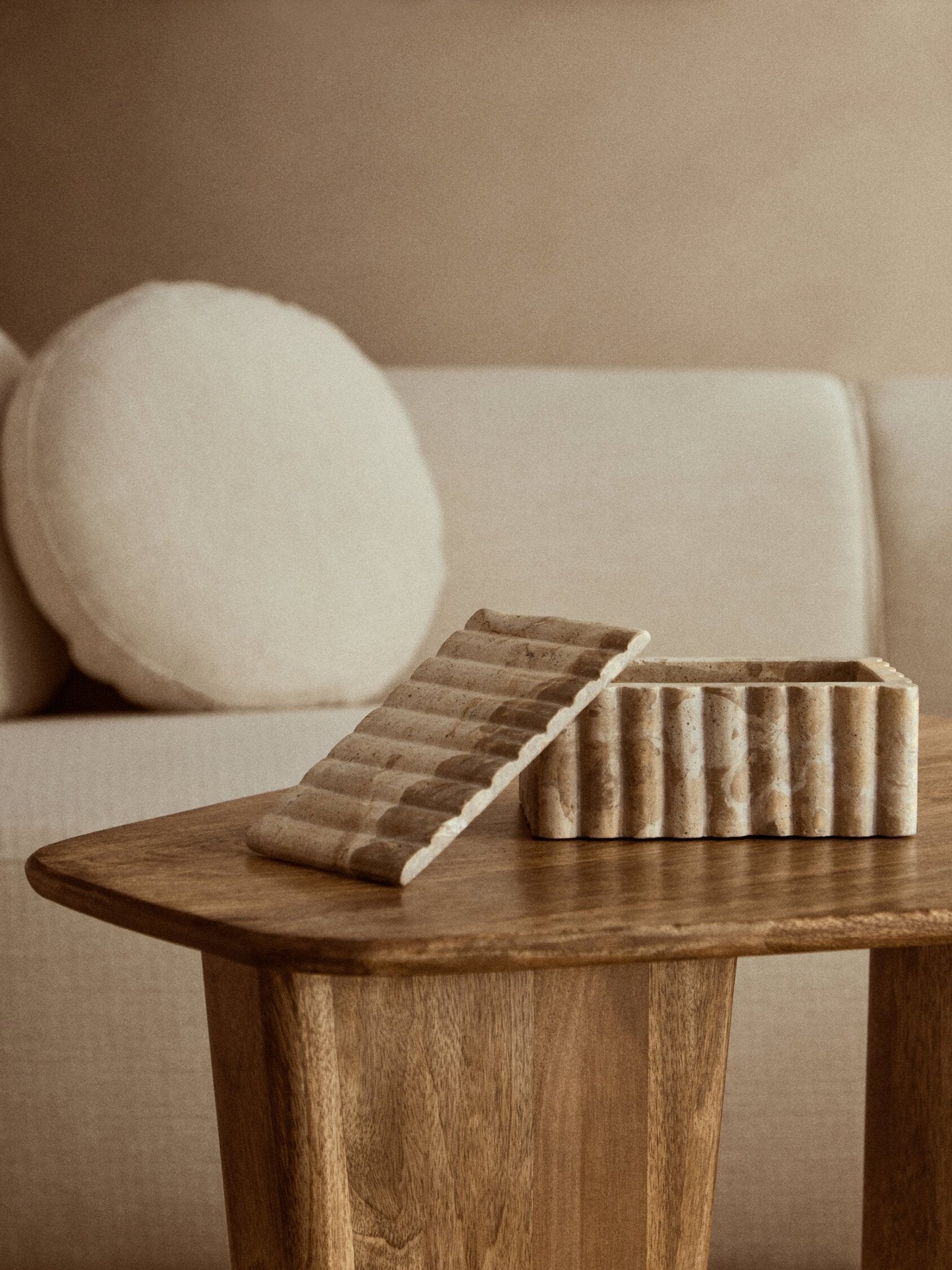 Santino Rectangular Chocolate Marble Box | Luxury Home Accessories | Heulog Glow