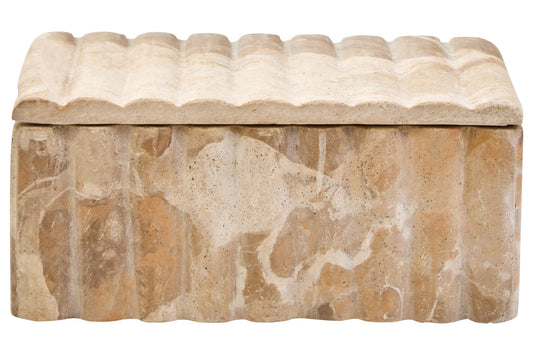 Santino Rectangular Chocolate Marble Box | Luxury Home Accessories | Heulog Glow