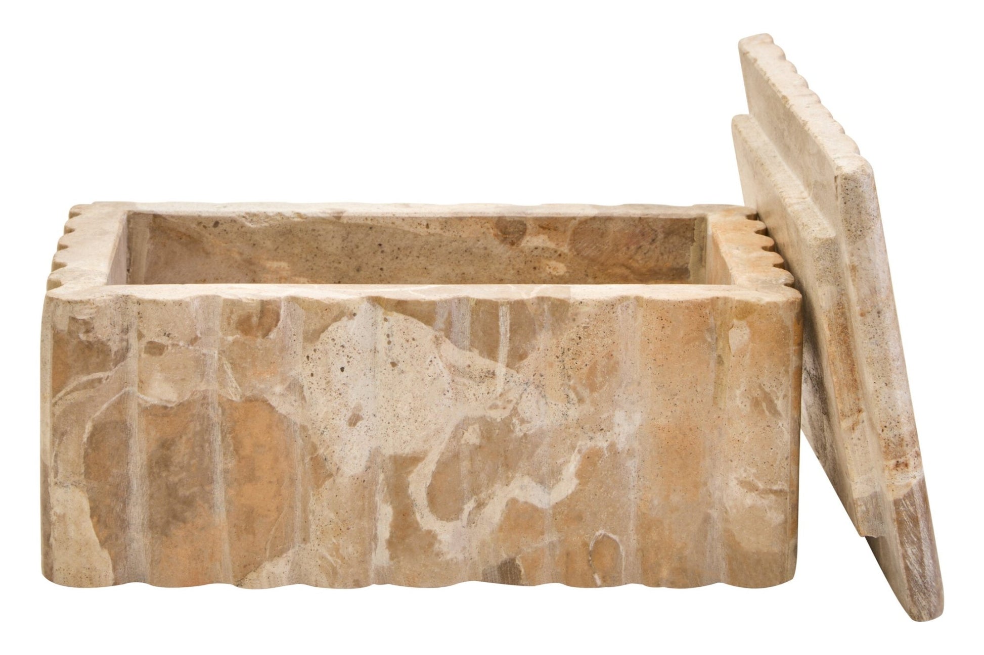 Santino Rectangular Chocolate Marble Box | Luxury Home Accessories | Heulog Glow