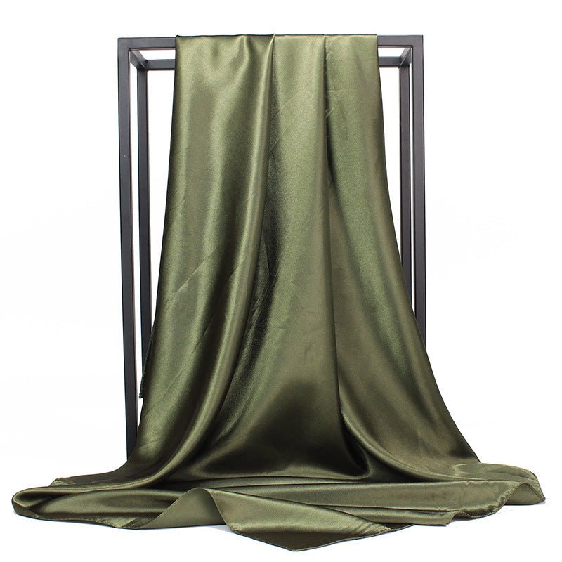 Satin Imitation Silk Scarf Shawl Ladies Headscarf | Luxury Home Accessories | Heulog Glow