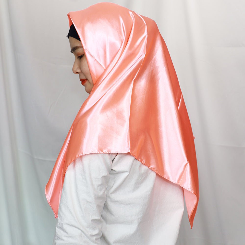 Satin Imitation Silk Scarf Shawl Ladies Headscarf | Luxury Home Accessories | Heulog Glow