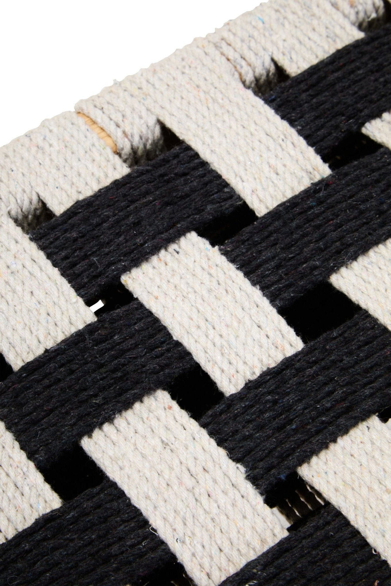 Satna Black And White Jute Bench | Luxury Home Accessories | Heulog Glow