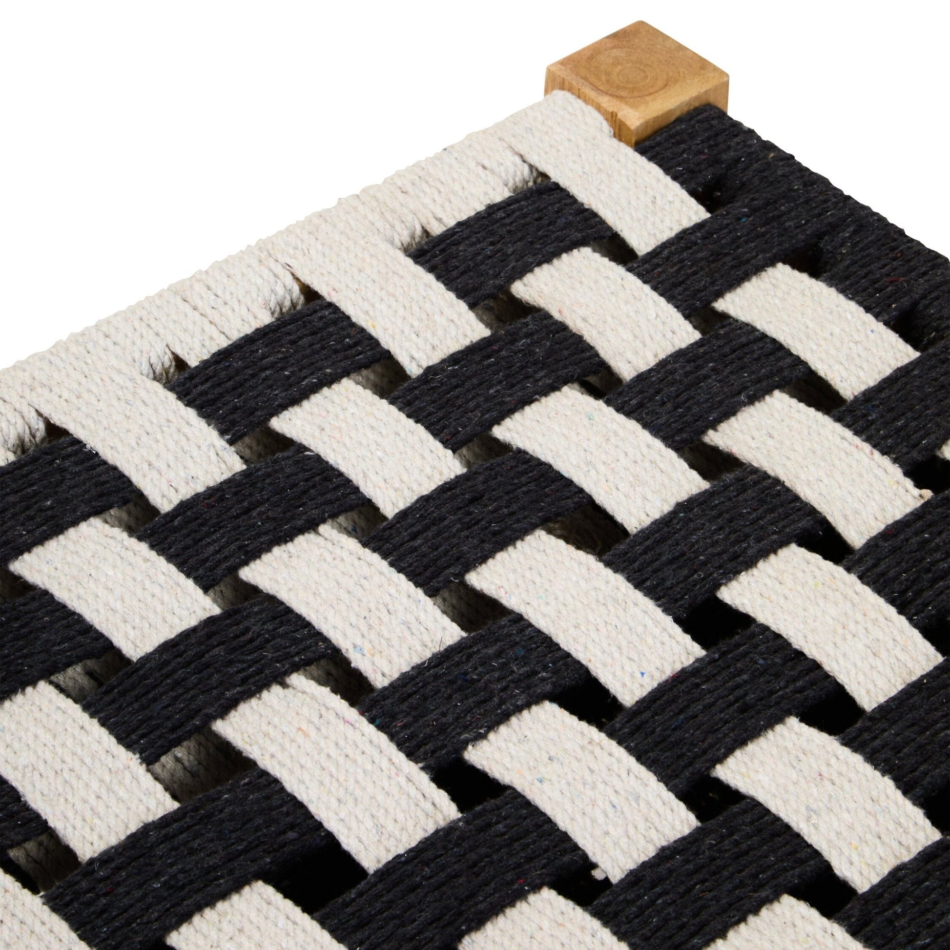 Satna Black And White Jute Bench | Luxury Home Accessories | Heulog Glow