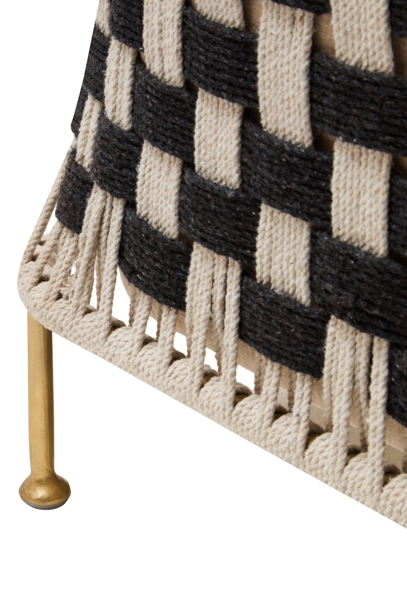 Satna Black And White Jute Chair | Luxury Home Accessories | Heulog Glow