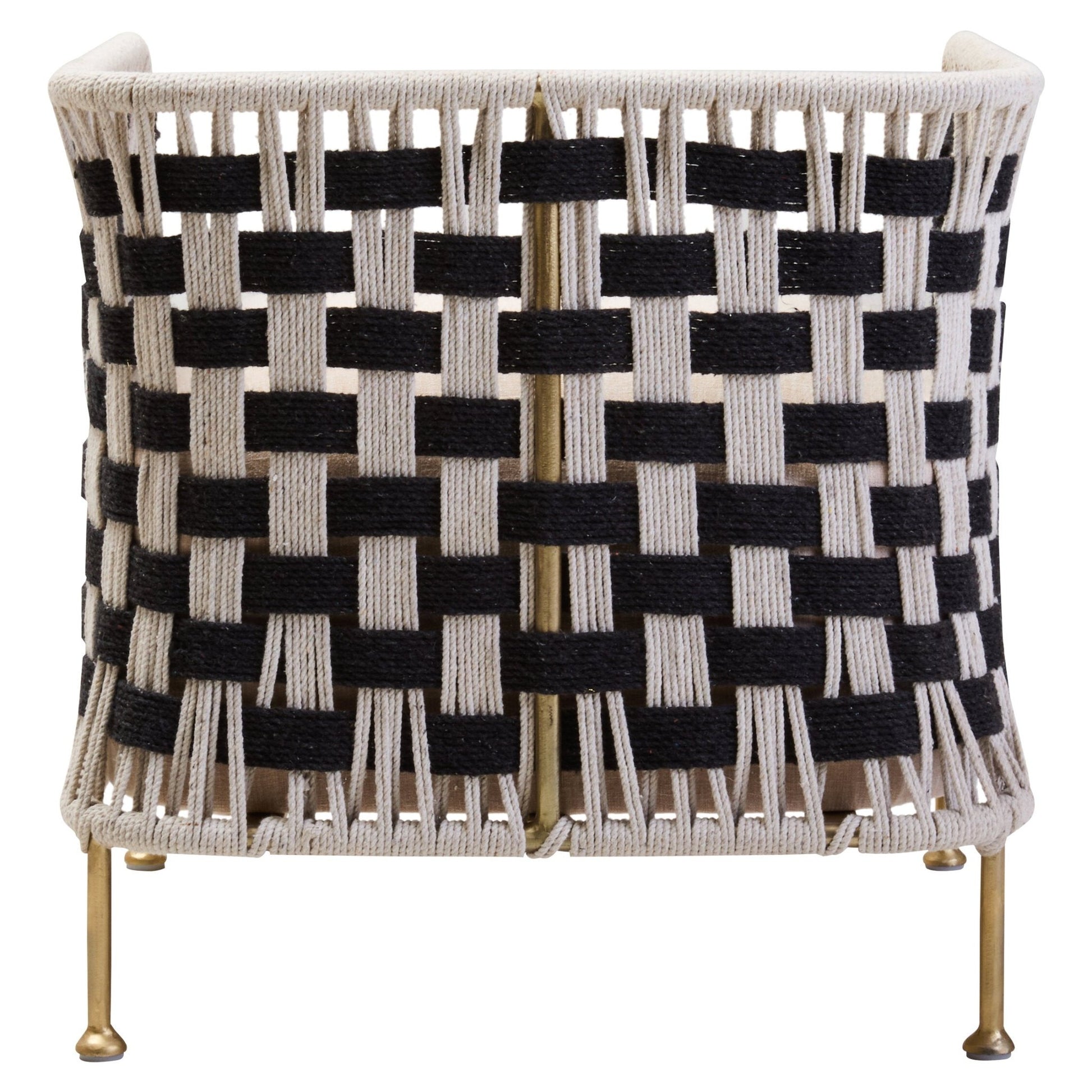 Satna Black And White Jute Chair | Luxury Home Accessories | Heulog Glow