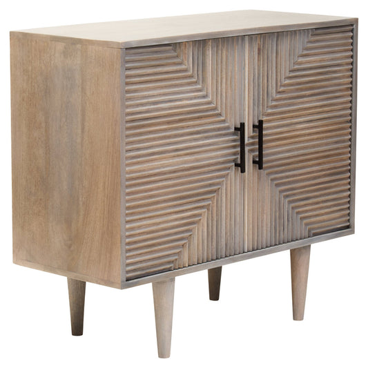 Satna Two Door Greywash Carved Mango Wood Sideboard | Luxury Home Accessories | Heulog Glow