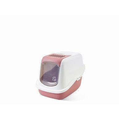 Savic Nestor Cat Toilet Home White / Earth Pink | Luxury Home Accessories | Heulog Glow