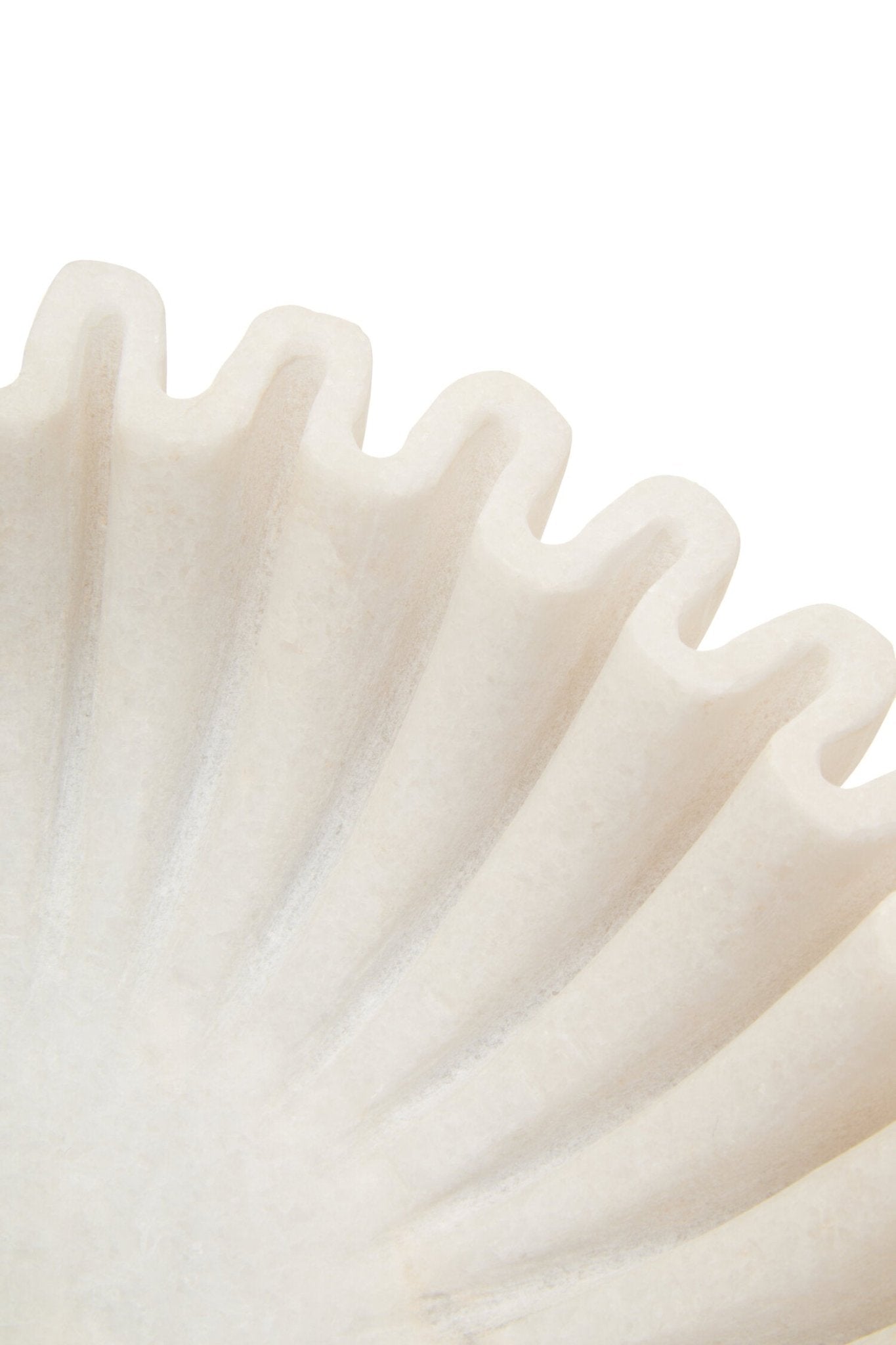 Savio Small White Fluted Marble Bowl | Luxury Home Accessories | Heulog Glow