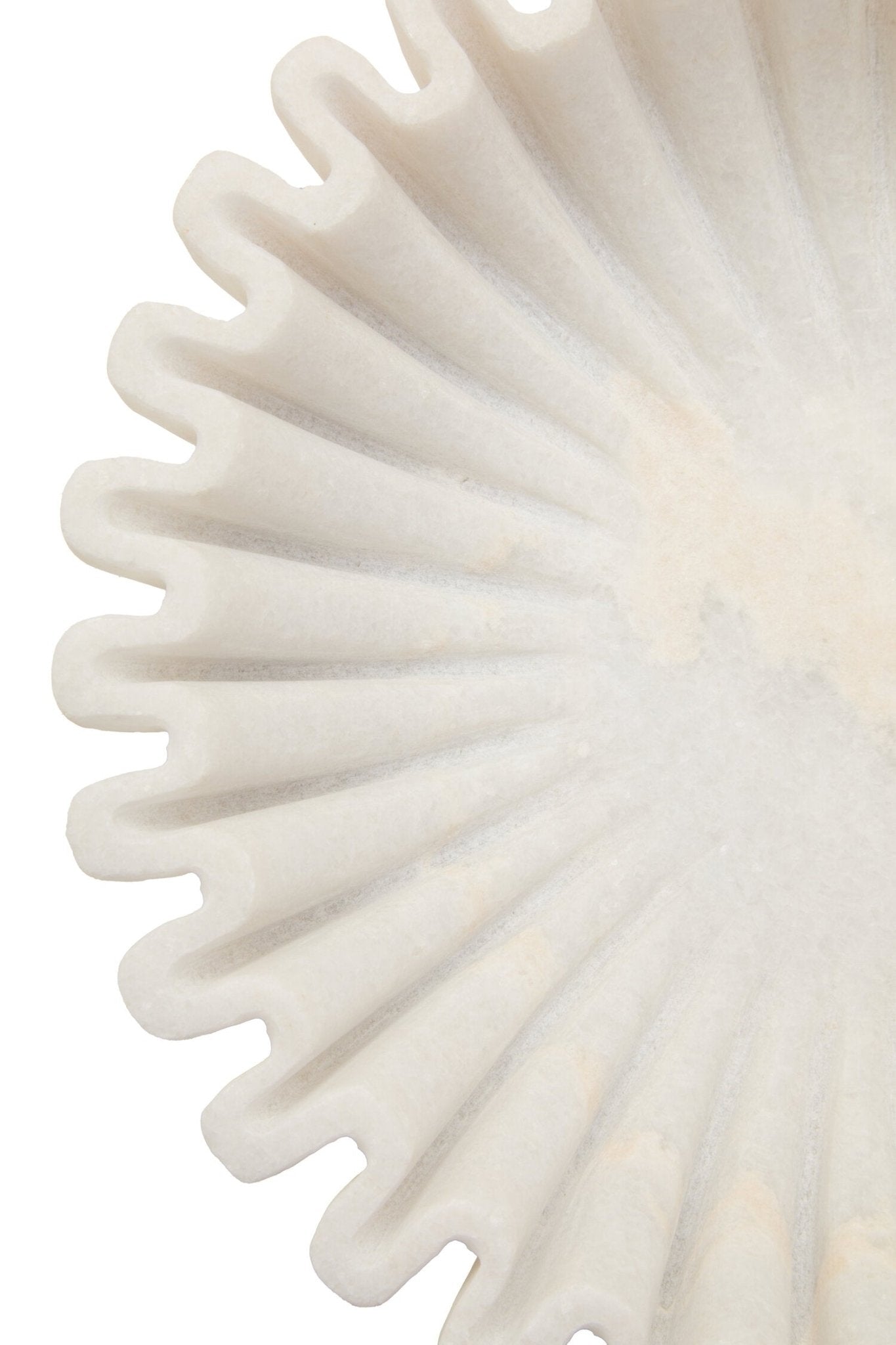 Savio Small White Fluted Marble Bowl | Luxury Home Accessories | Heulog Glow