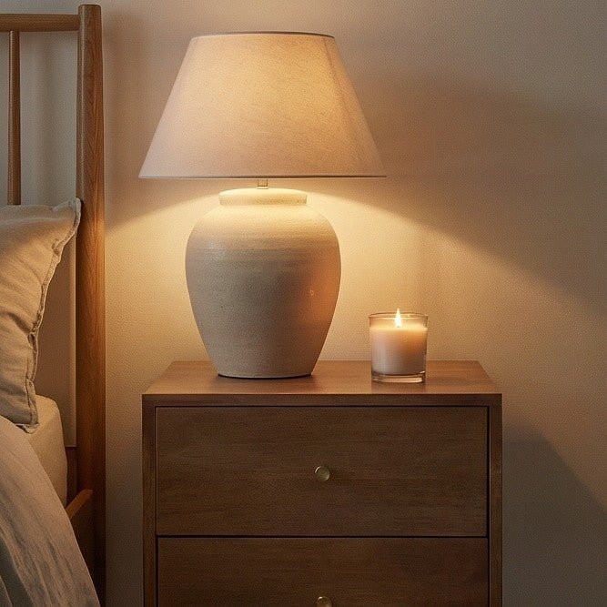 Scandinavian Light Walnut Oslo Bedside Table | Luxury Home Accessories | Heulog Glow
