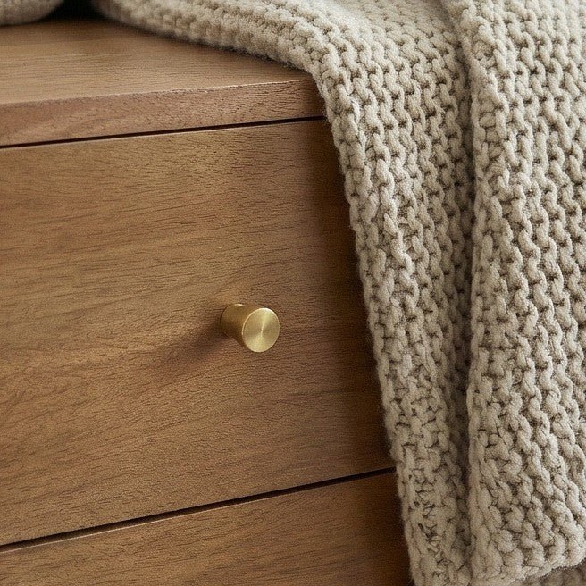 Scandinavian Light Walnut Oslo Bedside Table | Luxury Home Accessories | Heulog Glow