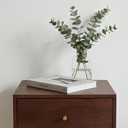 Scandinavian Walnut Oslo Bedside Table | Luxury Home Accessories | Heulog Glow