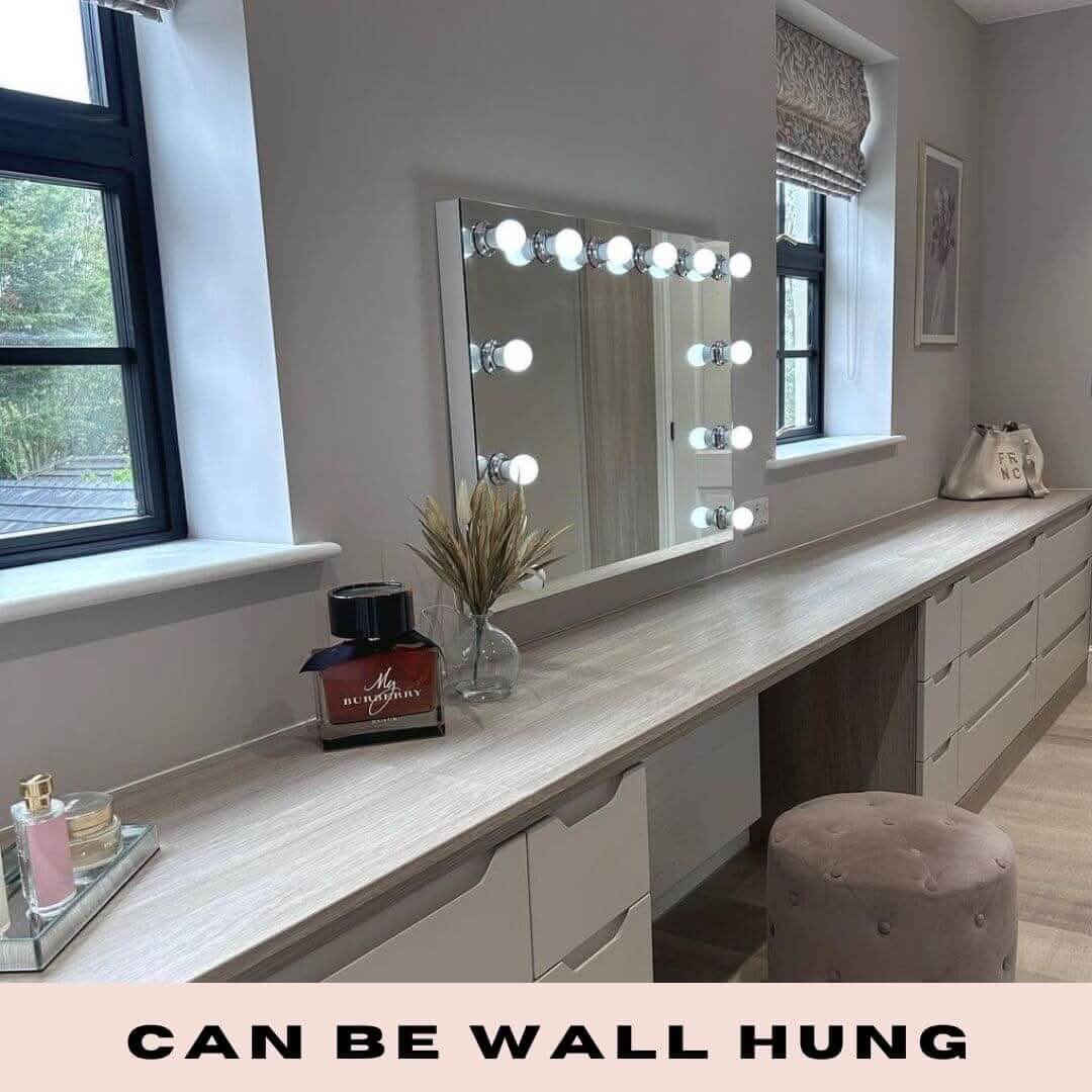 Scarlett Large Hollywood Mirror 100x70cm | Luxury Home Accessories | Heulog Glow