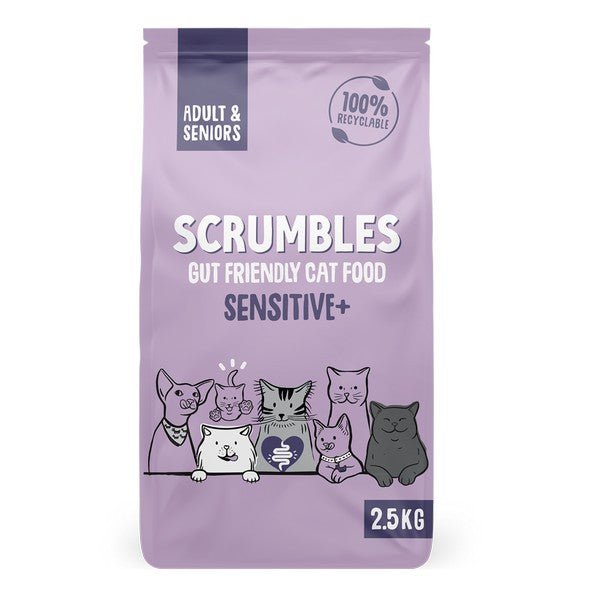 Scrumbles Dry Cat Food Grain Free Sensitive+ 2.5kg | Luxury Home Accessories | Heulog Glow