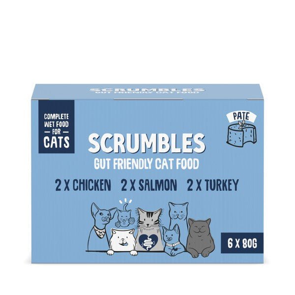 Scrumbles Wet Cat Pate Classic Selection 6 x 80g | Luxury Home Accessories | Heulog Glow