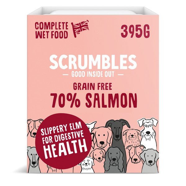 Scrumbles Wet Dog Food Salmon 395g x7 | Luxury Home Accessories | Heulog Glow