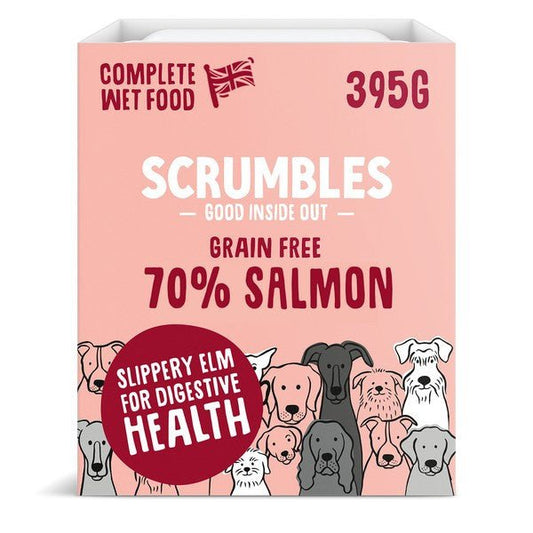 Scrumbles Wet Dog Food Salmon 395g x7 | Luxury Home Accessories | Heulog Glow