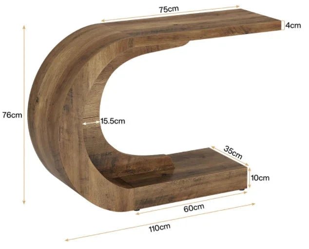 Sculptural Crescent Console Table | Luxury Home Accessories | Heulog Glow
