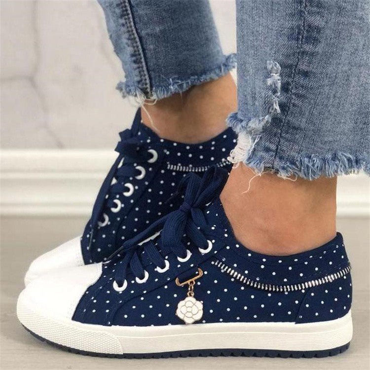 Season European and American Solid Color Canvas Shoes Flat Lace-up Mesh | Luxury Home Accessories | Heulog Glow