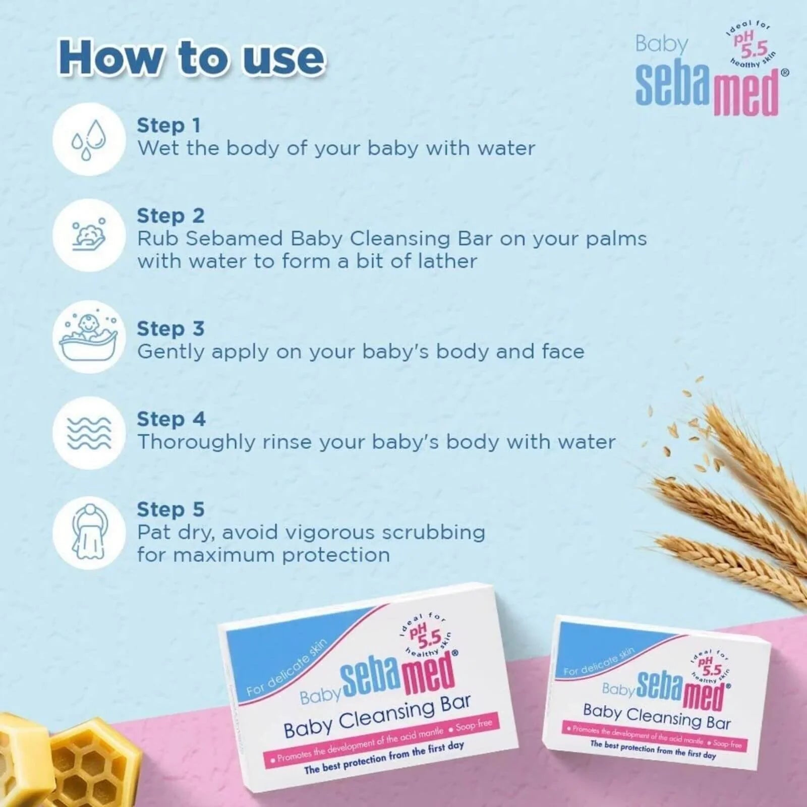 Sebamed Baby Cleansing Bar 100g | Luxury Home Accessories | Heulog Glow