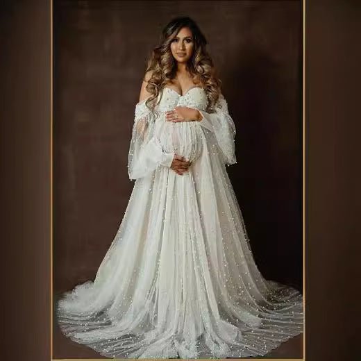 Sequined Off-Shoulder Mesh Patchwork Maxi Dress | Luxury Home Accessories | Heulog Glow