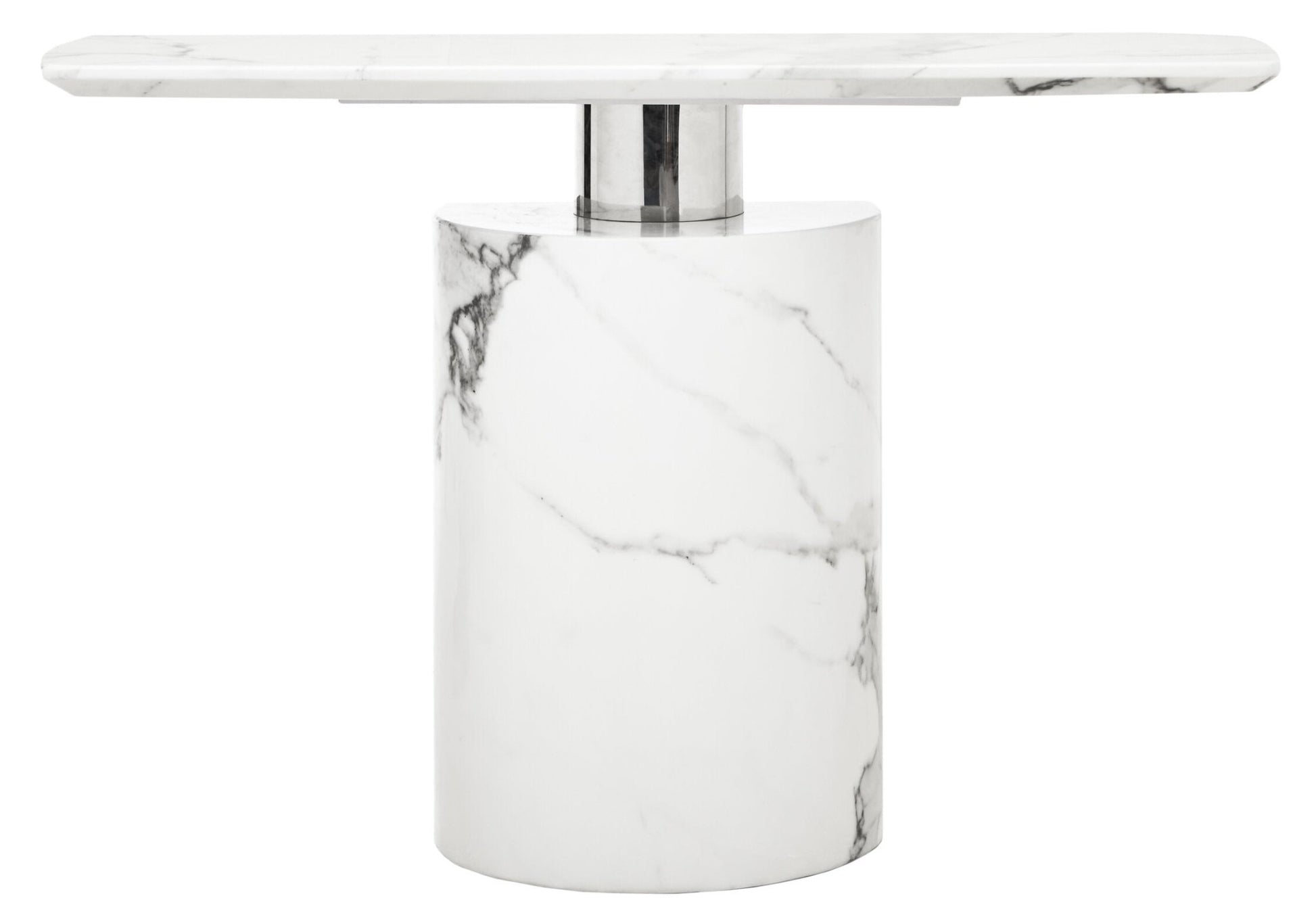 Sesto White Marble Console Table | Luxury Home Accessories | Heulog Glow
