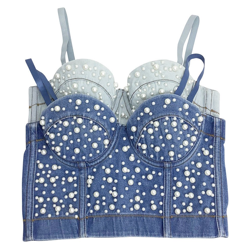 Shapewear Short Outerwear Sexy Womens Denim Bustier Vest | Luxury Home Accessories | Heulog Glow