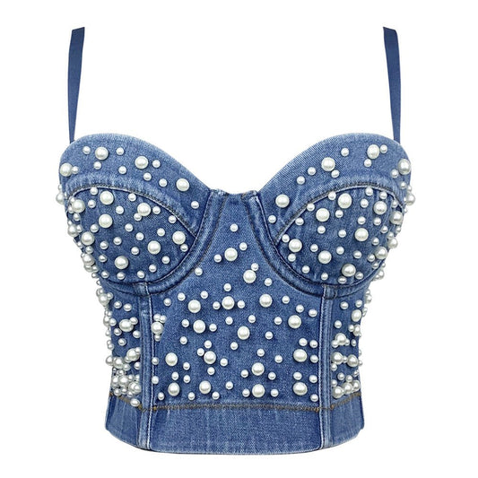 Shapewear Short Outerwear Sexy Womens Denim Bustier Vest | Luxury Home Accessories | Heulog Glow