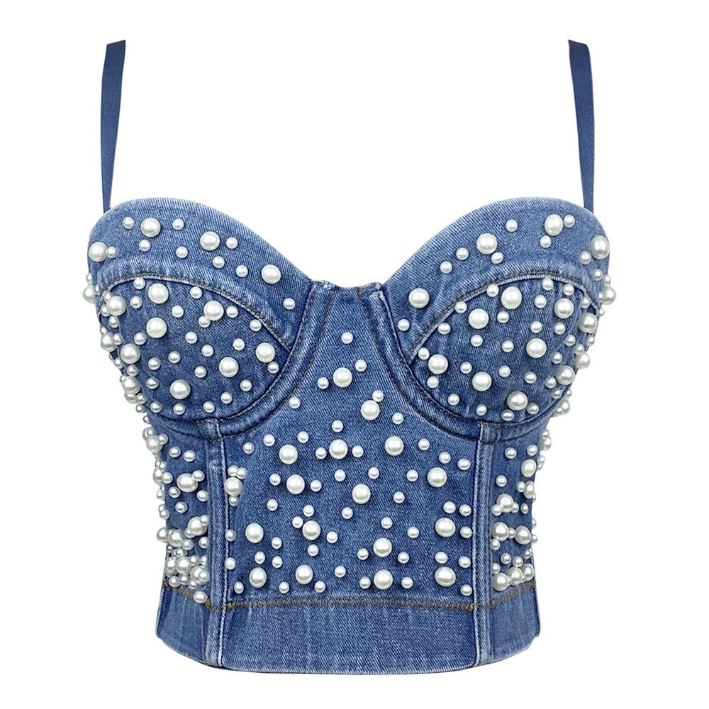Shapewear Short Outerwear Sexy Womens Denim Bustier Vest | Luxury Home Accessories | Heulog Glow