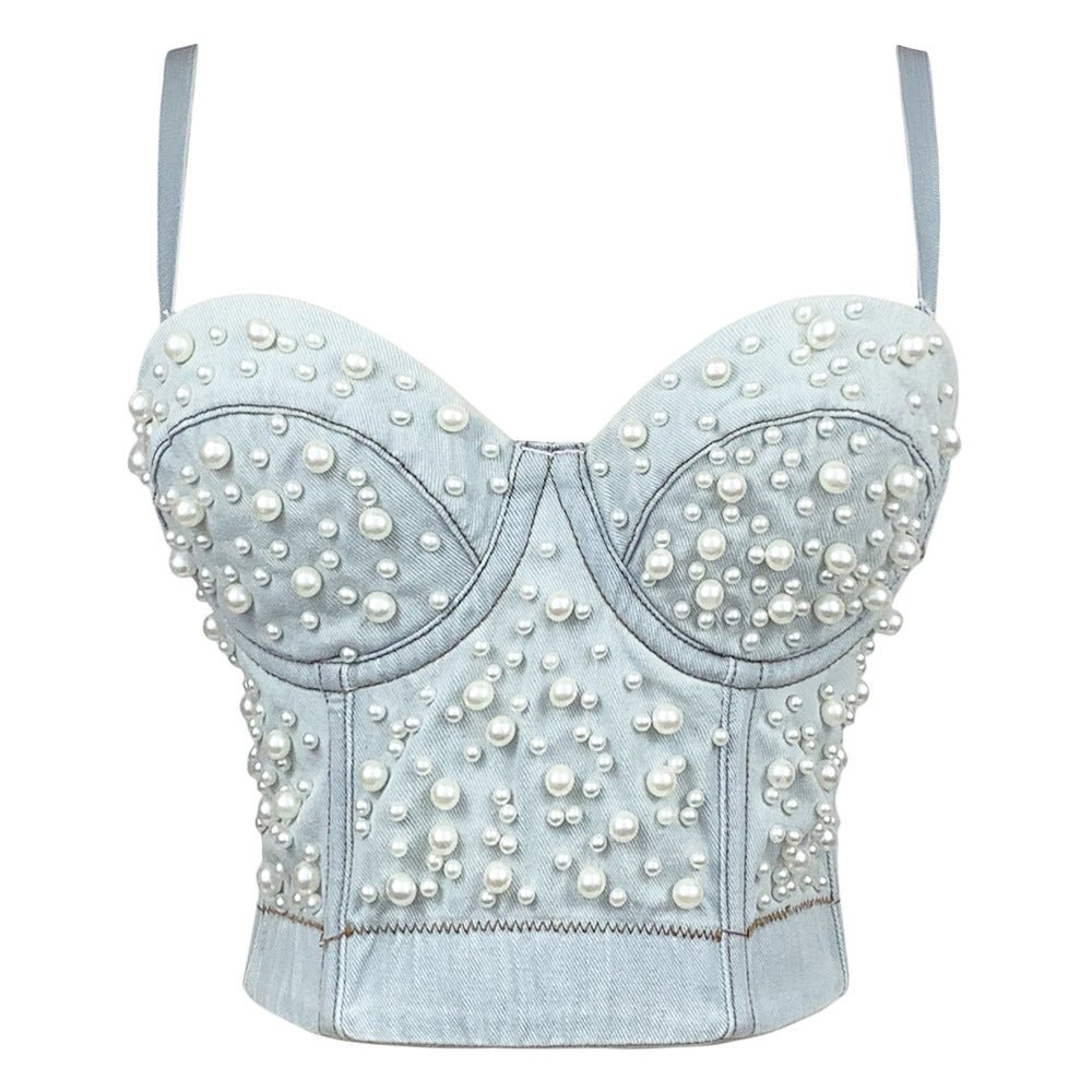 Shapewear Short Outerwear Sexy Womens Denim Bustier Vest | Luxury Home Accessories | Heulog Glow