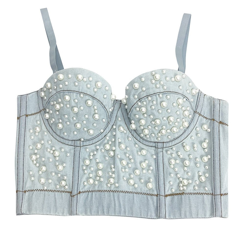 Shapewear Short Outerwear Sexy Womens Denim Bustier Vest | Luxury Home Accessories | Heulog Glow