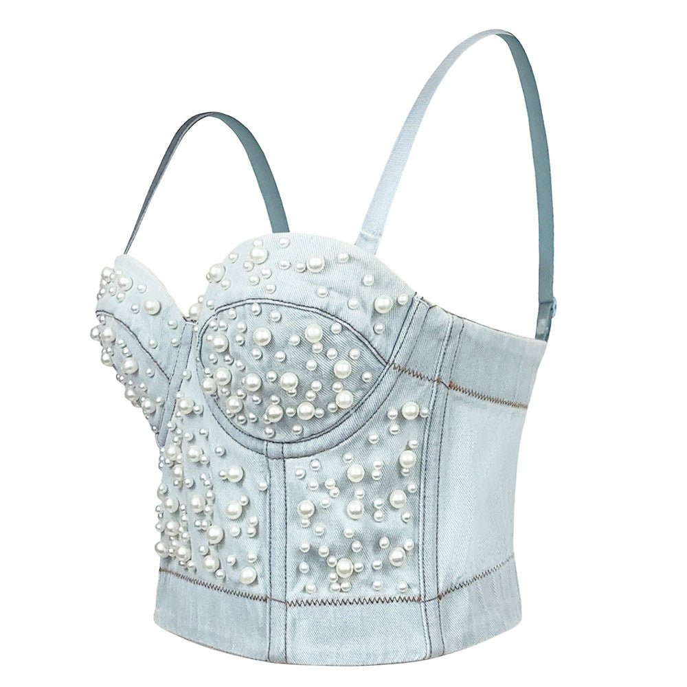 Shapewear Short Outerwear Sexy Womens Denim Bustier Vest | Luxury Home Accessories | Heulog Glow