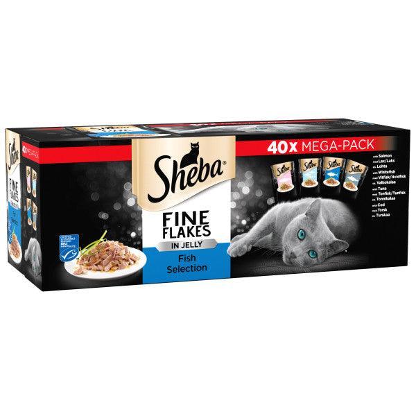 Sheba Fine Flakes Fish Collection in Jelly 40 x 85g | Luxury Home Accessories | Heulog Glow