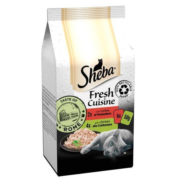 Sheba Fresh Cuisine Taste of Rome Turkey & Chicken & Poultry in Gravy Pouches 48 x 50g | Luxury Home Accessories | Heulog Glow