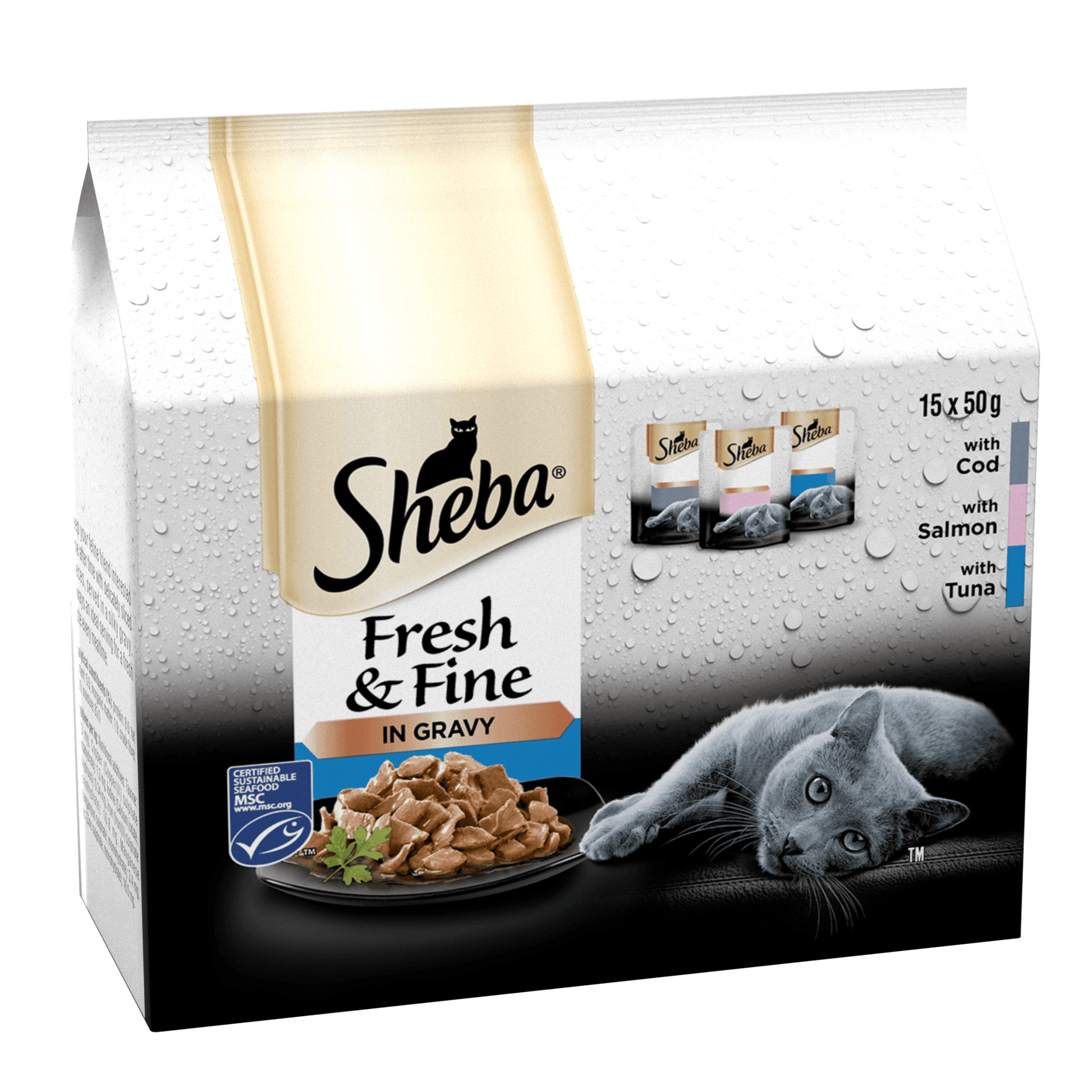 Sheba Pch Fresh & Fine Fish CIG 3x15x50g | Luxury Home Accessories | Heulog Glow