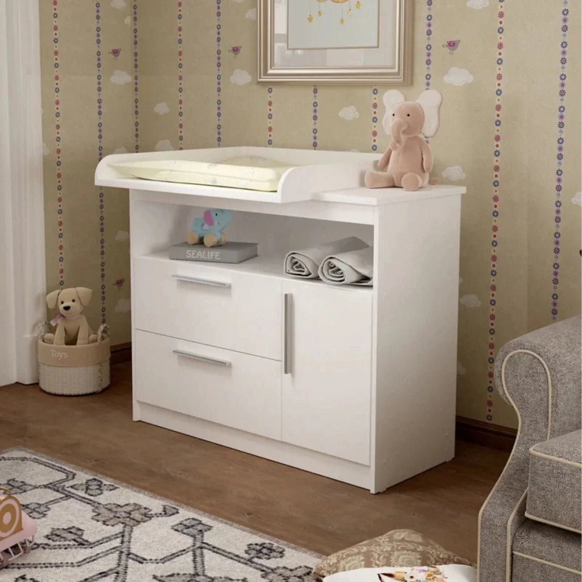 Shefa Kids 1150 Changing Unit - White | Luxury Home Accessories | Heulog Glow