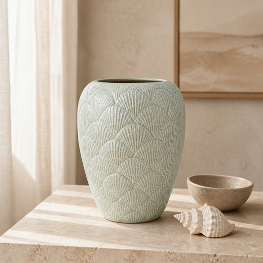Shell pattern vase 30cm | Luxury Home Accessories | Heulog Glow
