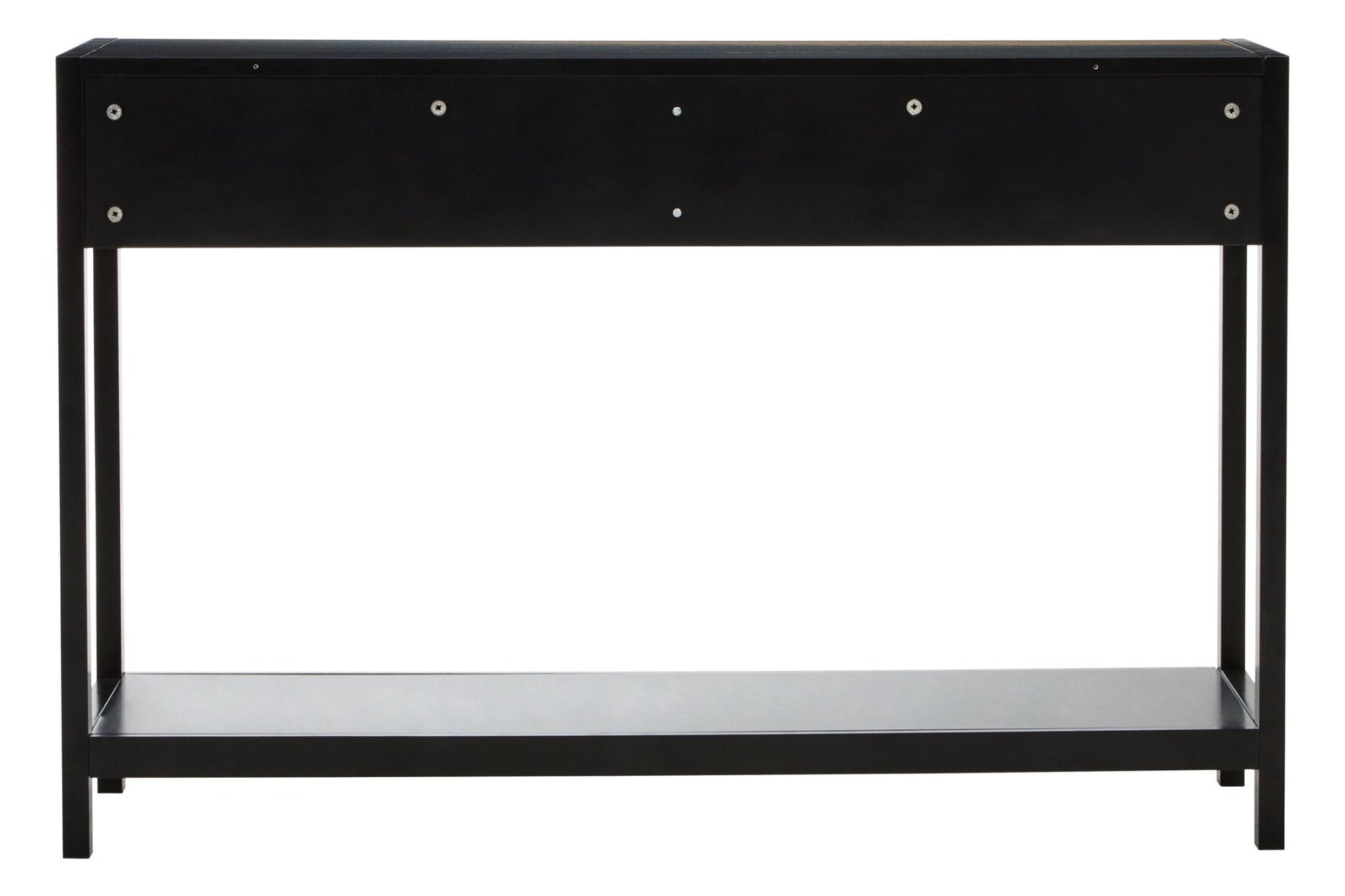 Sherman Black Wood and Rattan Two Drawer Console Table | Luxury Home Accessories | Heulog Glow