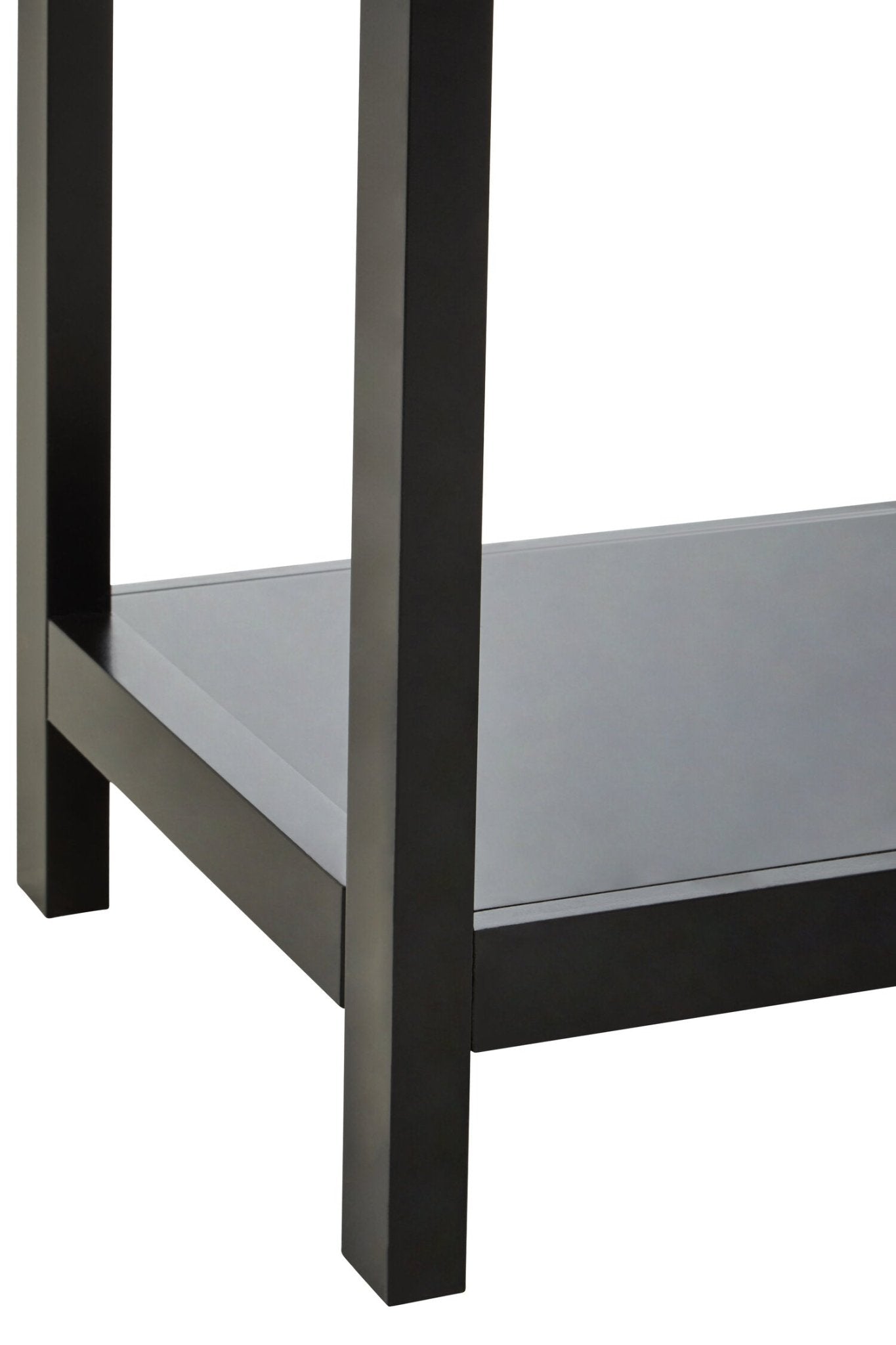 Sherman Black Wood and Rattan Two Drawer Console Table | Luxury Home Accessories | Heulog Glow