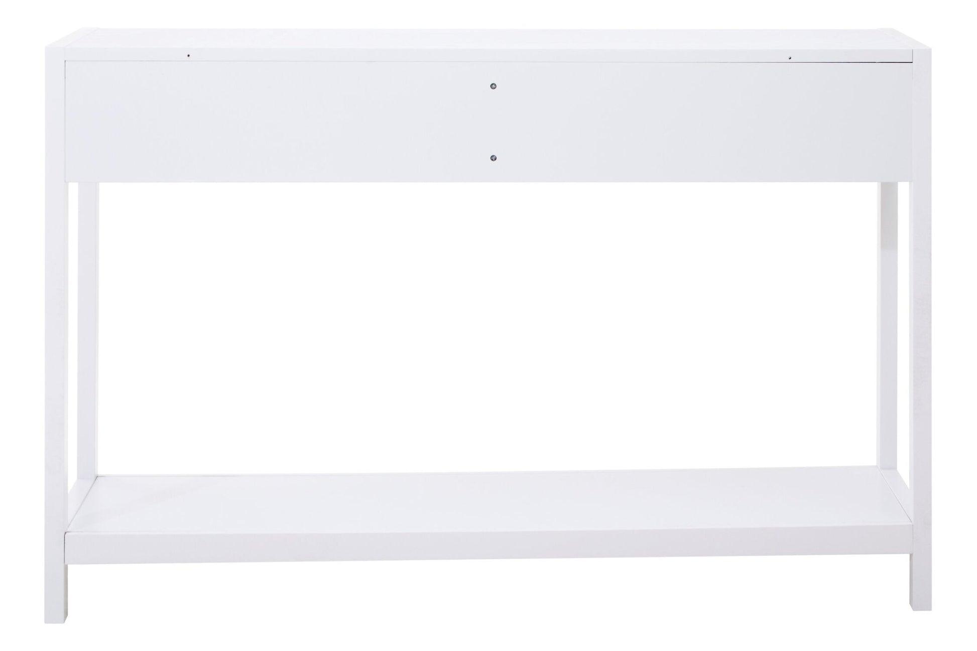 Sherman White Wood and Rattan Two Drawer Console Table | Luxury Home Accessories | Heulog Glow
