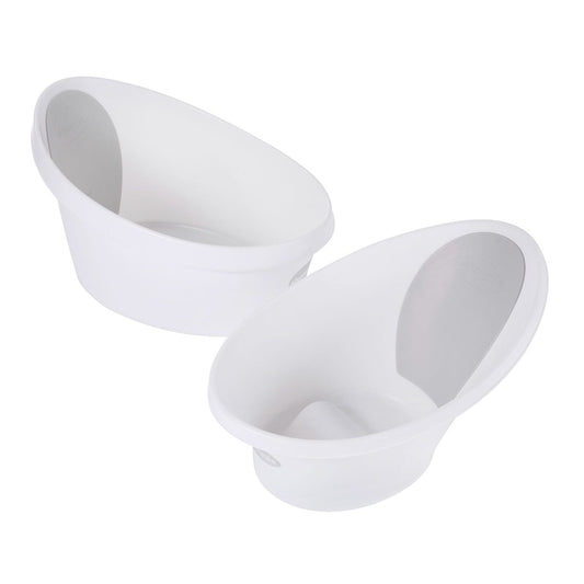Shnuggle Toddler Bath Tub - White With Light Grey Backrest | Luxury Home Accessories | Heulog Glow