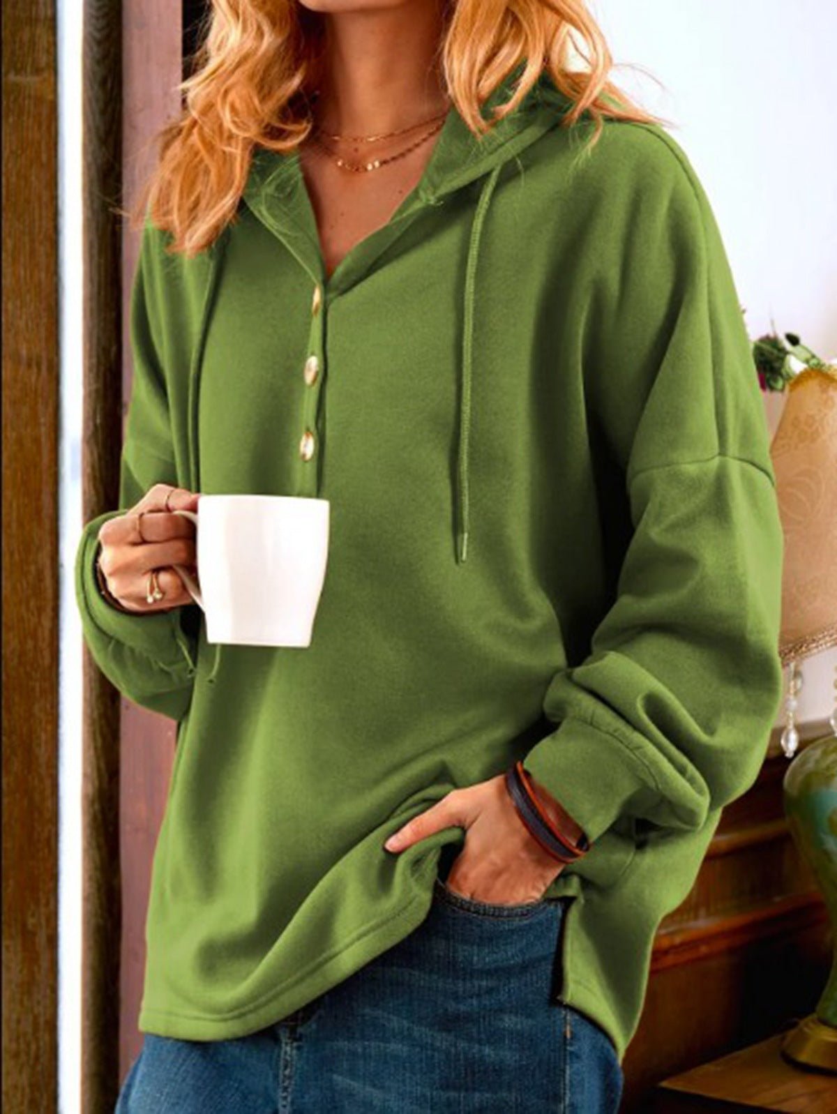 Short Casual Hooded Solid Color Cotton Commuter Sweater | Luxury Home Accessories | Heulog Glow