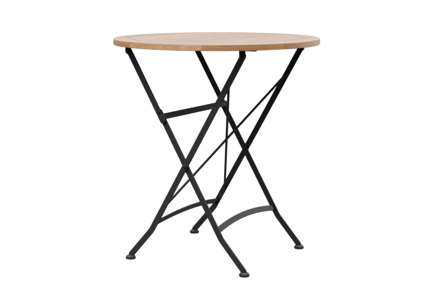 Sicily 2 Seater Teak and Wrought Iron Round 70cm Garden Dining Set | Luxury Home Accessories | Heulog Glow