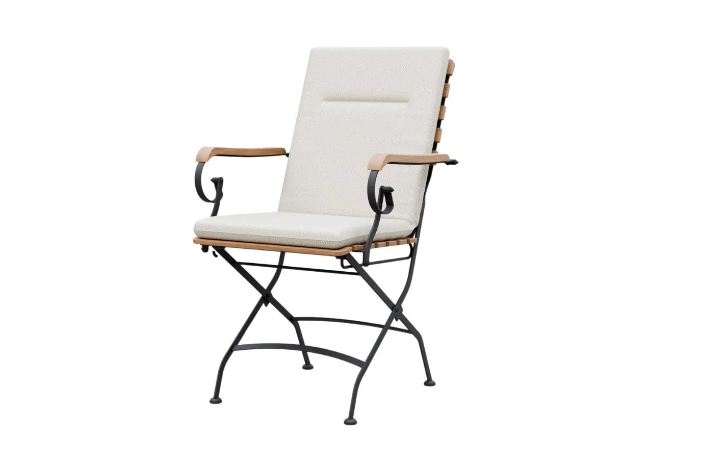 Sicily 4 Seater Teak and Wrought Iron Round 110cm Garden Dining Set | Luxury Home Accessories | Heulog Glow