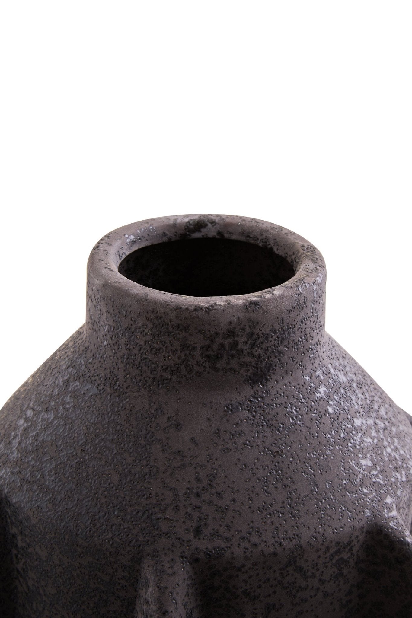 Sidra Large Black Textured Vase | Luxury Home Accessories | Heulog Glow
